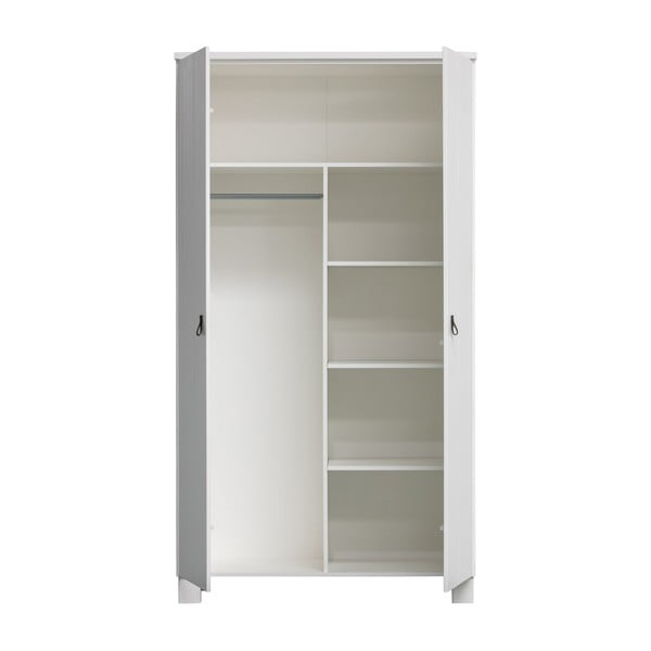 Гардероб от бял бор 111x202 cm Ties - WOOOD-image-2