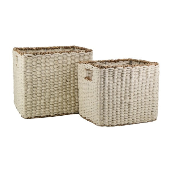 Комплект от 2 кошници за съхранение, изработени от юта и морска трева Natura - Moycor