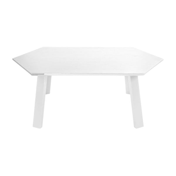 Konferenční stolek Hexagon Pearl White, 105x37x61 cm