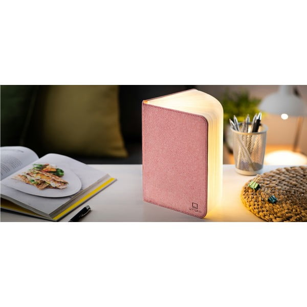 LED настолна лампа с текстилен абажур (височина 2,5 cm) Booklight – Gingko-image-3