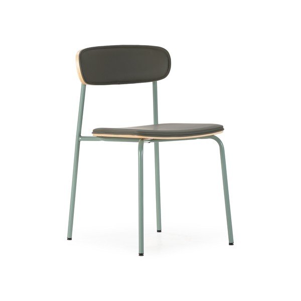 Тъмнозелени тапицирани трапезни столове в комплект за подреждане 2 бр. Saula – Marckeric