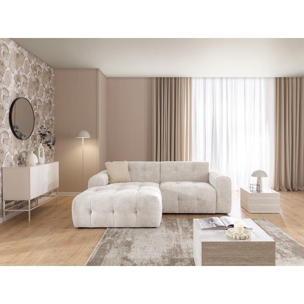 Кремав ъглов диван (ляв ъгъл/с лежанка) Melva – Ropez-image-3
