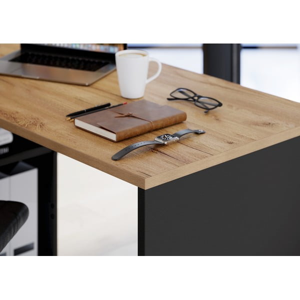 Работна маса от дъб 146x145 cm Lissabon - Germania-image-2