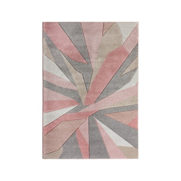 Розов килим Shatter, 160 x 230 cm - Flair Rugs