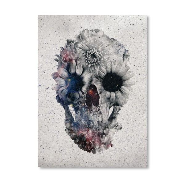 Autorský plakát Floral Skull