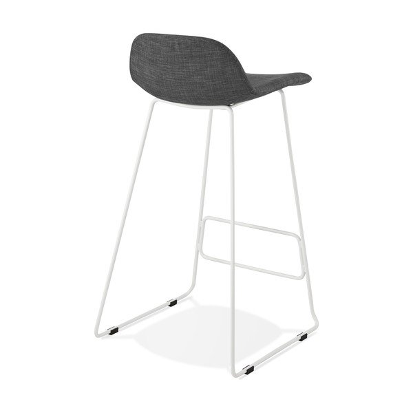 Сив бар стол с бели крака , височина на седалката 76 cm Vancouver - Kokoon-image-3