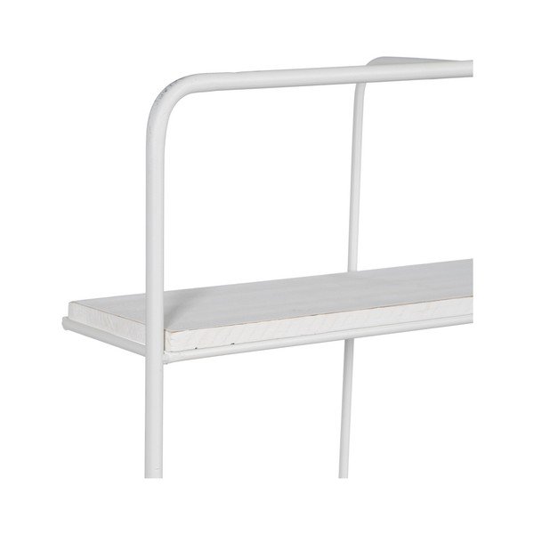 Бял на няколко нива метален стенен рафт 51 cm – Ixia-image-2