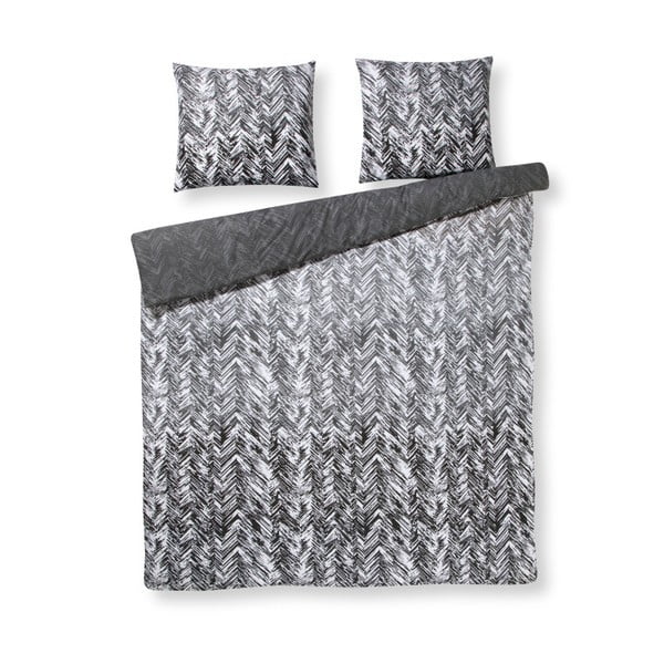 Сиво памучно спално бельо за двойно легло Dex Grey, 240 x 200 cm - Ekkelboom