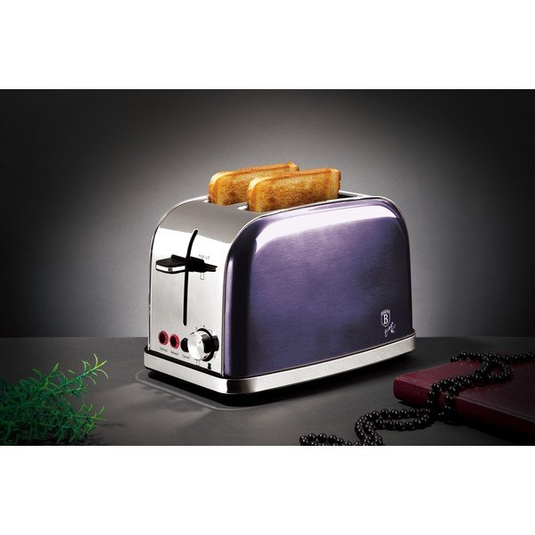 Лилав тостер Purple Metallic Line - BerlingerHaus-image-1