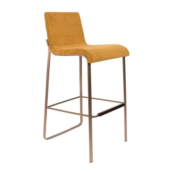 Žlutá barová židle Dutchbone Fiore, výška 100 cm