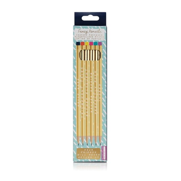 Sada 6 tužek z topolového dřeva npw™ Fancy Pencils