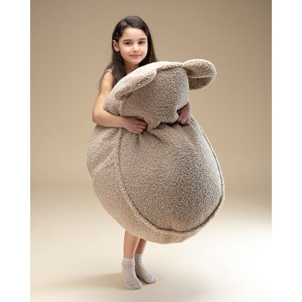 Светлокафяв детски пуф от букле Bear – Wigiwama-image-3