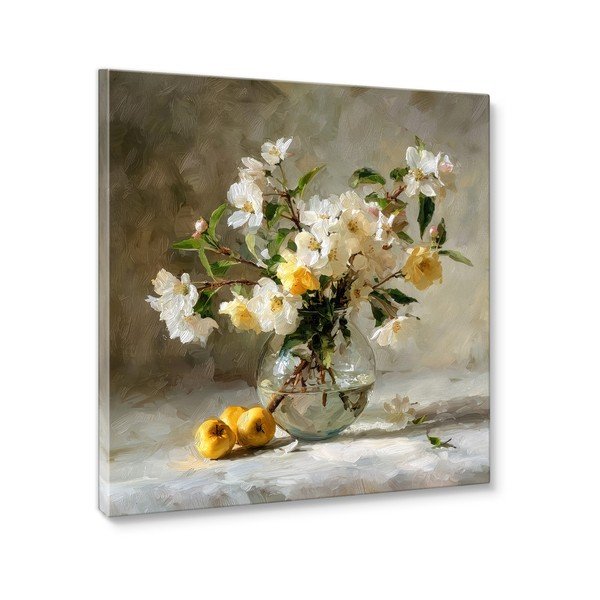 Печатна картина с включена рамка 70x70 cm Apple Flowers – Styler-image-4