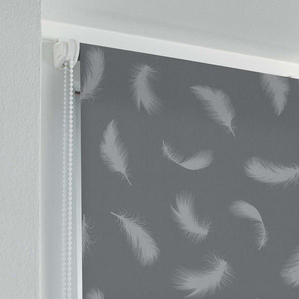 Сива текстилна ролетна щора 60x90 cm Envolea – douceur d'intérieur-image-1
