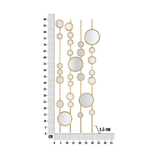 Метална декорация за стена 35,5х90 см Small Mirros - Mauro Ferretti-image-4