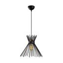 Черно висящо осветително тяло с метален абажур ø 34 cm Kirpi – Opviq lights