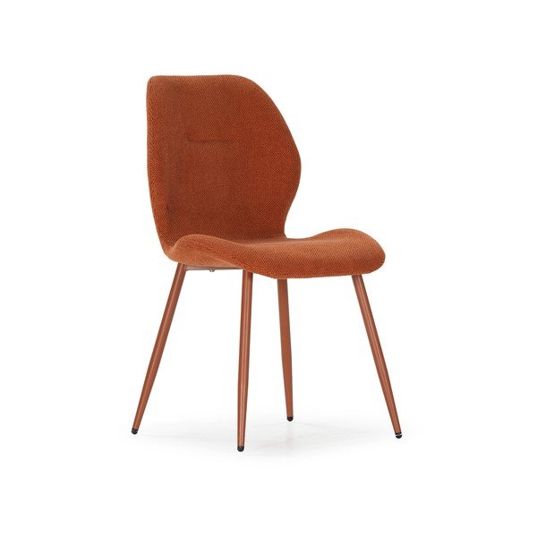 Теракотени тапицирани трапезни столове в комплект 4 бр. Ansu – Marckeric