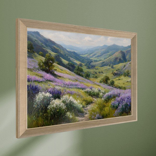 Печатна картина с включена рамка 75x56 cm Violet Hills – Styler-image-4