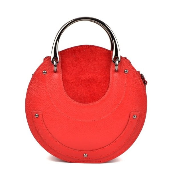 Червена кожена чанта Tarra - Isabella Rhea
