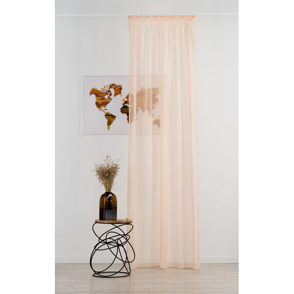 Завеса в цвят сьомга 300x260 cm Voile - Mendola Fabrics