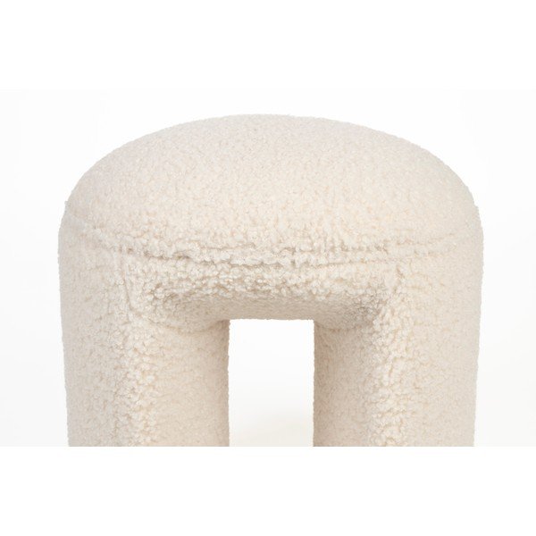 Кремав тапициран стол Noxx – White Label-image-3