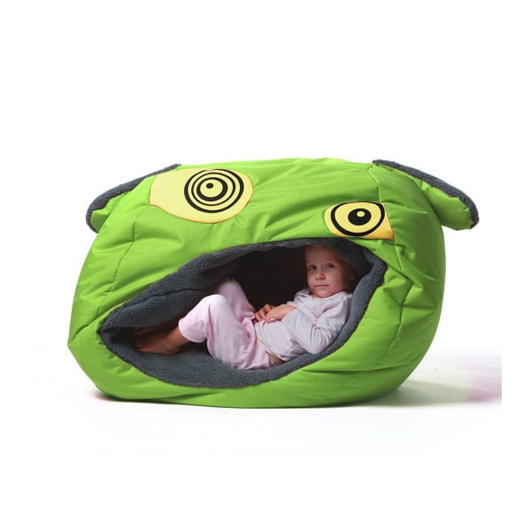 Зелена детска чанта за диван Tuli Obludöö - tuli