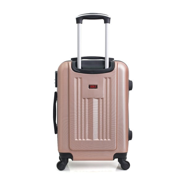 Cestovní kufr v barvě růžového zlata na kolečkách Hero Lipari, 37 l-image-2