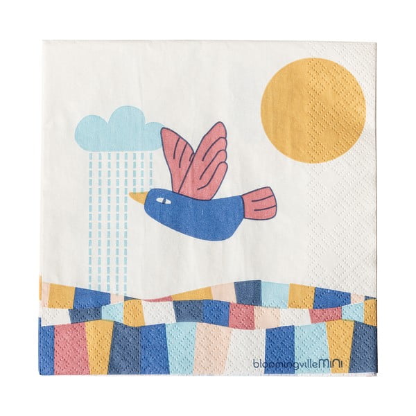 Хартиени салфетки в комплект 20 бр. 33x33 cm Colorine – Bloomingville Mini-image-2