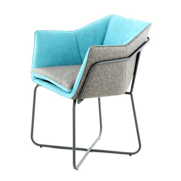 Синьо-сив трапезен стол Miretta - 360 Living