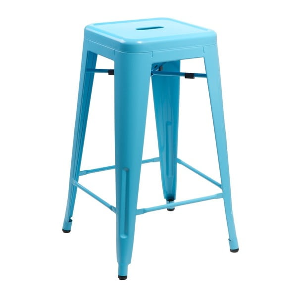 Modrá barová stolička D2 Paris, výška 75 cm