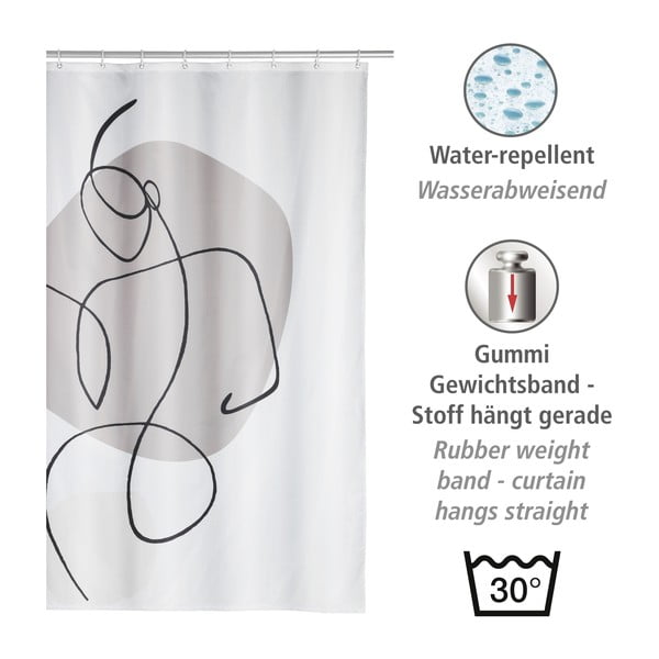 Завеса за душ 180x200 cm Ladyline - Wenko-image-3