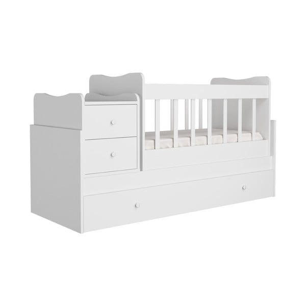 Бяло детско креватче с място за съхранение 60x120 cm Sansa - Kalune Design
