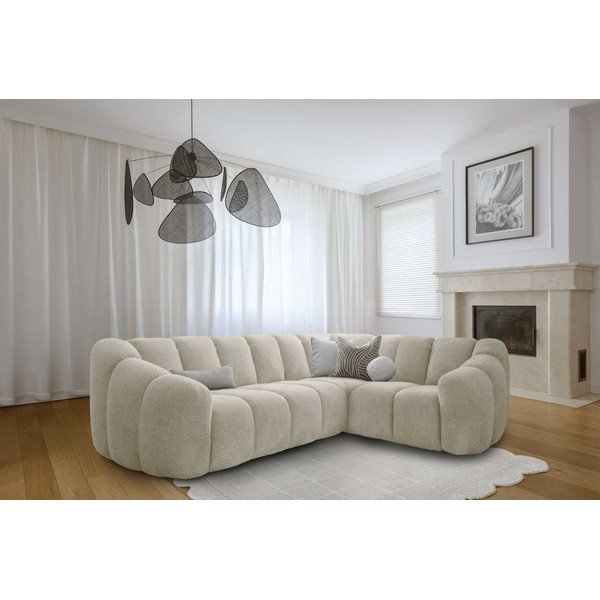 Бежов ъглов диван (десен ъгъл/L форма) Shell – Miuform-image-2