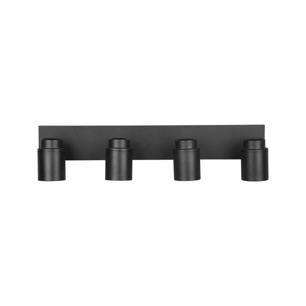 Матово черен метален прожектор 19x52 cm Angelo - Trio-image-4