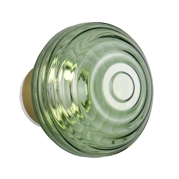 Зелена стъклена LED стенна лампа с USB ø 15,5 cm Earl – Reality