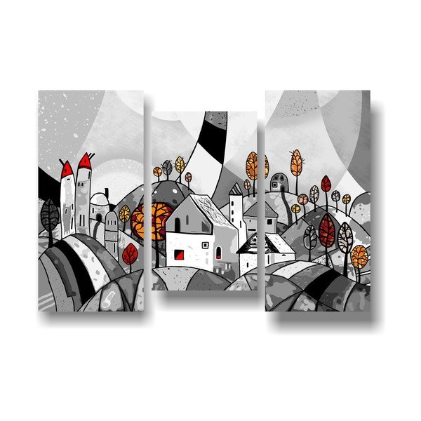 Картина от 3 части върху платно Пейзаж, 105 x 150 cm Triptych - Tomasucci