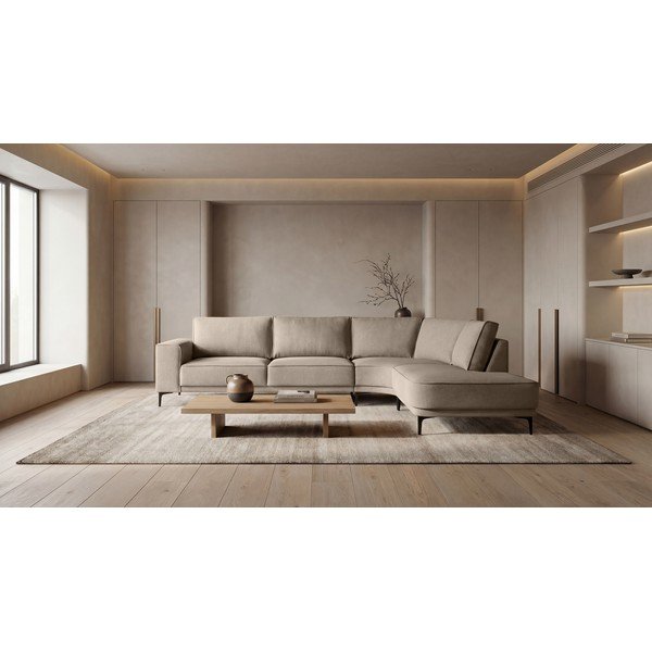 Светлокафяв ъглов диван (десен ъгъл) Copenhagen – Scandic-image-1