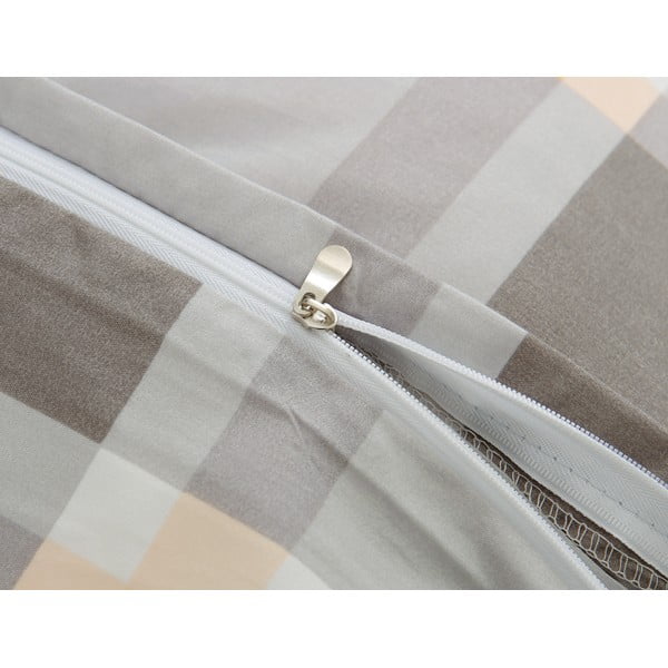 Кафяво и кремаво спално бельо за единично легло от микросатен, 3 части 140x200 cm Henry - My House-image-4