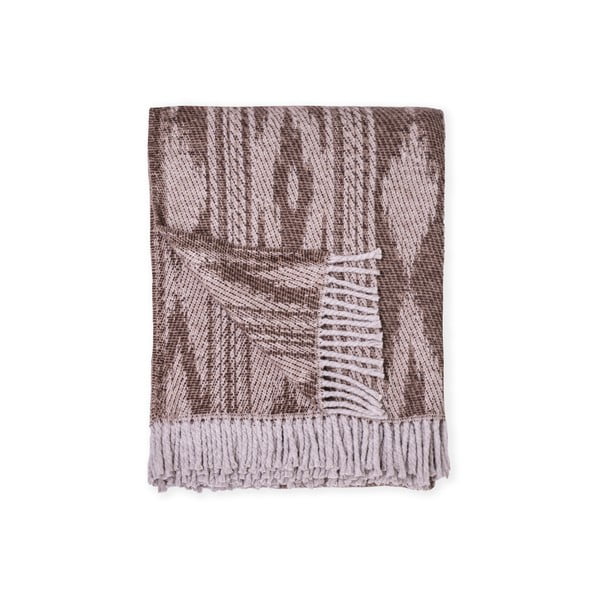 Кафяво одеяло със съдържание на памук , 140 x 180 cm Zanzibar - Euromant