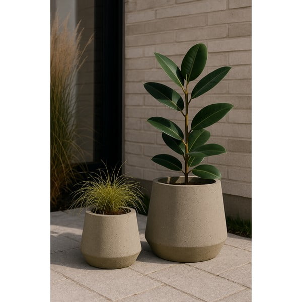 Комплект от две бетонни саксии - Bonami Selection-image-1