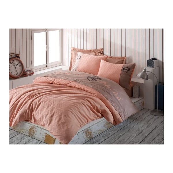 Меко памучно спално бельо от сатен за двойно легло, 200 x 220 cm - Beverly Hills Polo Club