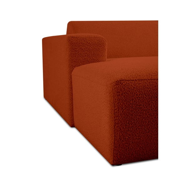 Модулен диван от букле в тухлен цвят (ляв ъгъл) Roxy – Scandic-image-4