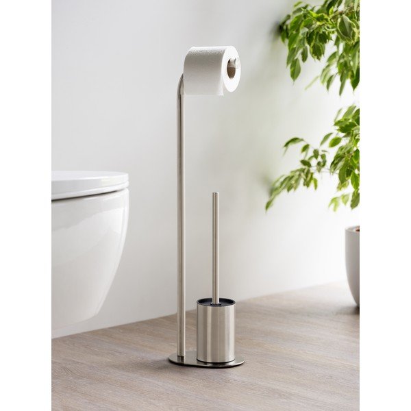 Поставка за тоалетна хартия стойка с четка от неръждаема стомана в матово сребрист цвят Levante – Wenko-image-2