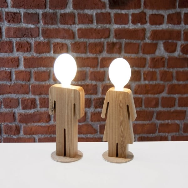 Дървена настолна лампа Lui&Lei - Homemania Decor-image-2