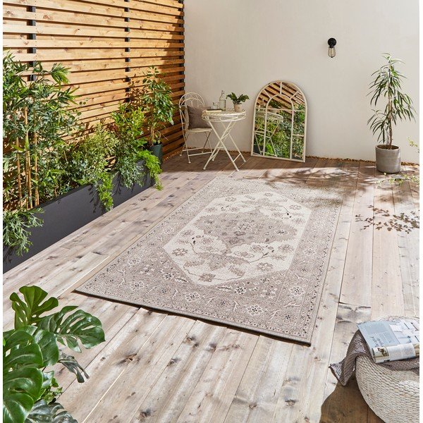 Сиво-бежов външен килим 290x200 cm Miami - Think Rugs-image-1