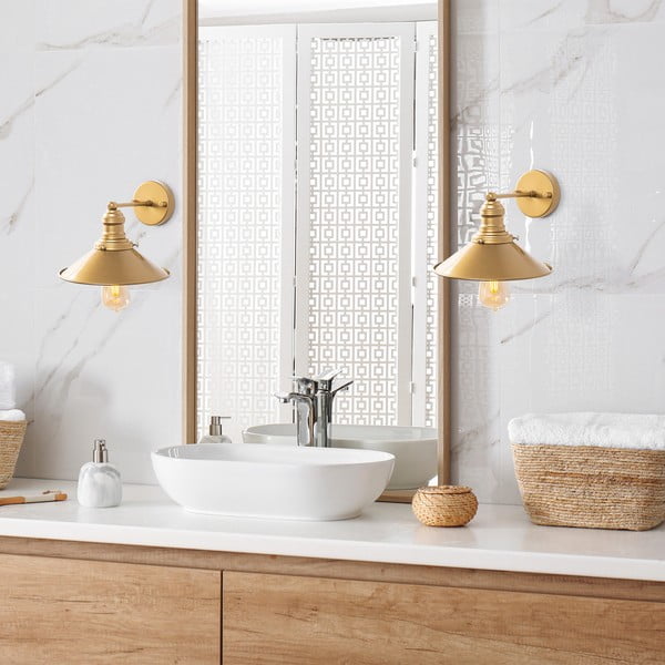 Стенна лампа в златист цвят ø 24 cm Conical – Opviq lights-image-4