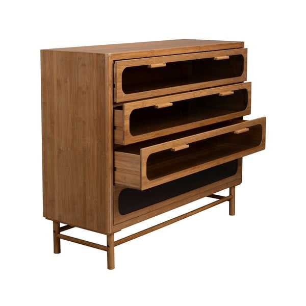 Бамбуков скрин в естествен цвят 105x88x38 cm Caroun – Dutchbone-image-3