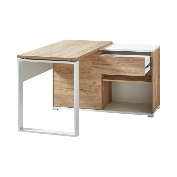 Работна маса от дъб 120x117 cm Lioni - Germania-image-4