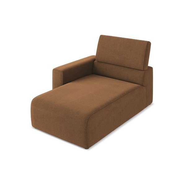 Кафяв модул за диван (ляв ъгъл) Kalea – Makamii-image-3