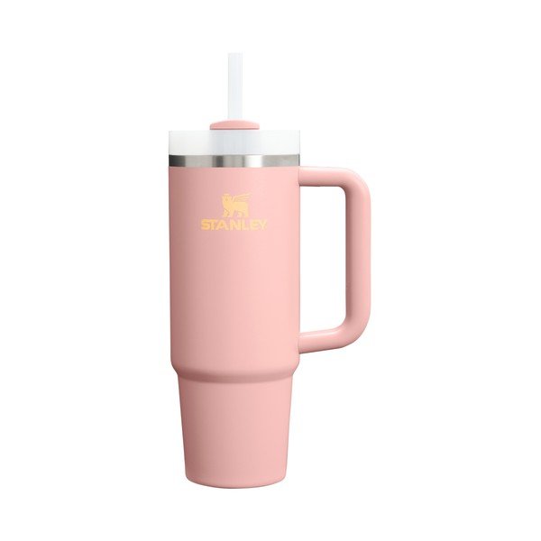 Прасковен  термос със сламка от неръждаема стомана 890 ml Quencher H2.O FlowState™ Tumbler Peach Rose – Stanley